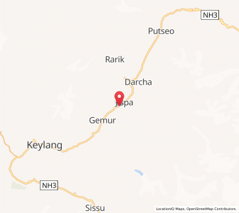 Map of Jispa, Himachal Pradesh