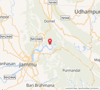 Map of Jiuni Laihr, Kashmir