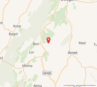 Map of Joalia, Rajasthan