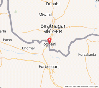 Map of Jogbani, Bihar