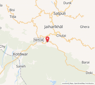 Map of Jogyana, Uttarakhand