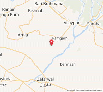 Map of Jugwal, Kashmir