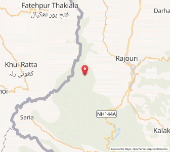 Map of Juppa, Kashmir