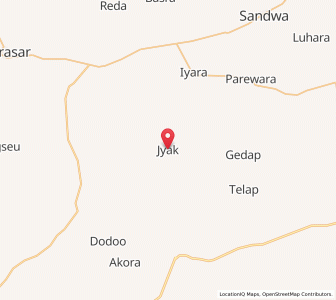 Map of Jyak, Rajasthan