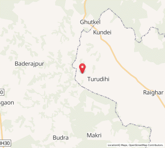 Map of Kabai Konga, Chhattisgarh