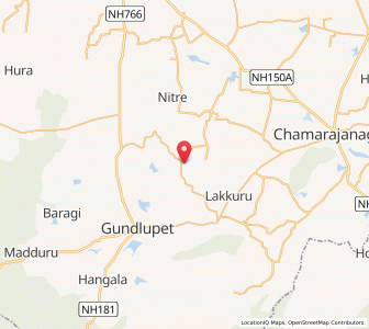 Map of Kabhalli, Karnataka