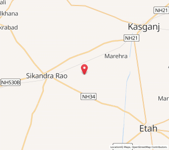 Map of Kachaura, Uttar Pradesh