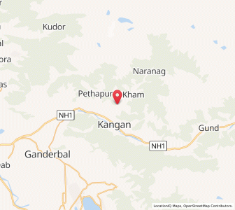 Map of Kachh-i-Nambal, Kashmir