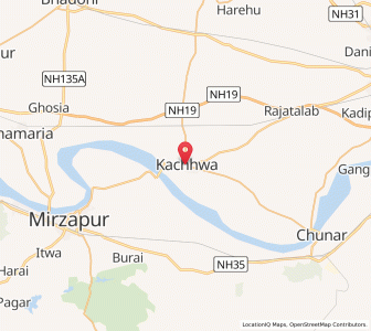 Map of Kachhwa, Uttar Pradesh