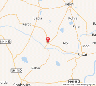 Map of Kadera, Rajasthan