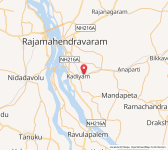 Map of Kadiyam, Andhra Pradesh