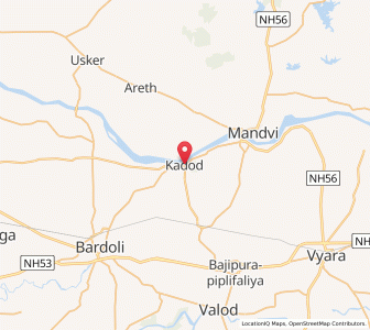 Map of Kadod, Gujarat