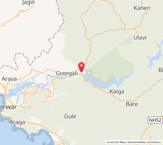 Map of Kadra, Karnataka