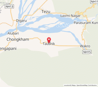 Map of Kadum, Arunachal Pradesh