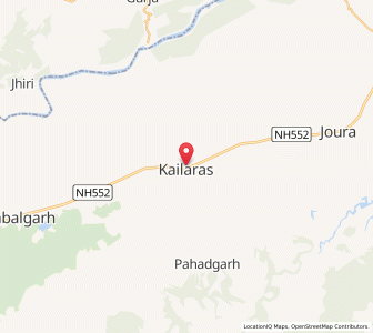 Map of Kailaras, Madhya Pradesh