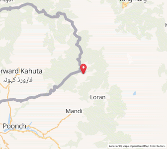 Map of Kain, Kashmir