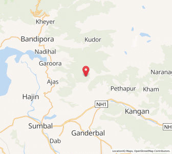 Map of Kaindalau, Kashmir