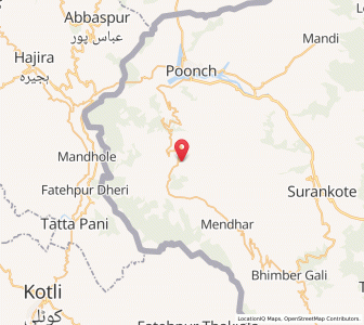 Map of Kaini, Kashmir