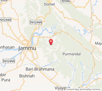 Map of Kaintha, Kashmir