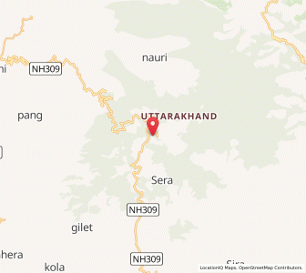 Map of Kainur, Uttarakhand