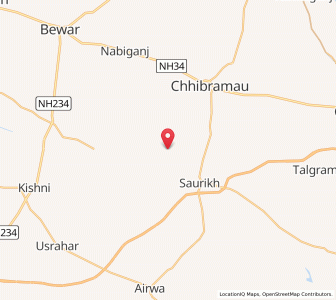 Map of Kairdah, Uttar Pradesh