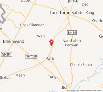 Map of Kairon, Punjab