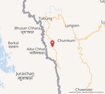 Map of Kajaichari, Mizoram