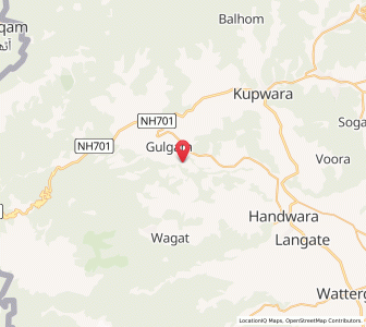 Map of Kakrosa, Kashmir
