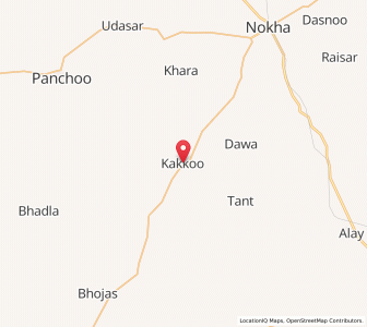 Map of Kaku, Rajasthan