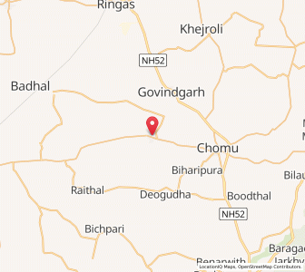 Map of Kala Dera, Rajasthan