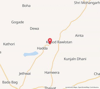 Map of Kala Dungarwala, Rajasthan