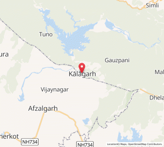 Map of Kālāgarh Project Colony, Uttarakhand
