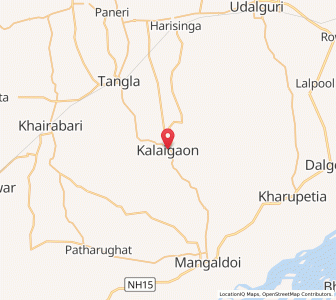 Map of Kalaigaon, Assam