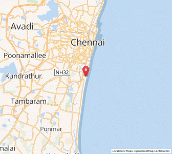 Map of Kalakshetra Colony, Tamil Nadu