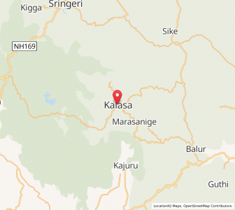 Map of Kalasa, Karnataka
