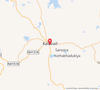 Map of Kalavad, Gujarat