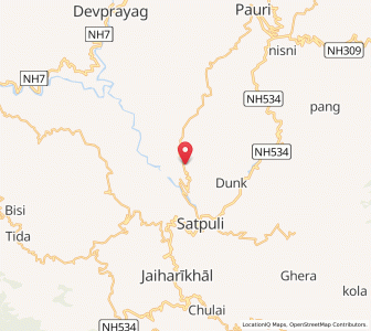 Map of Kaleth, Uttarakhand