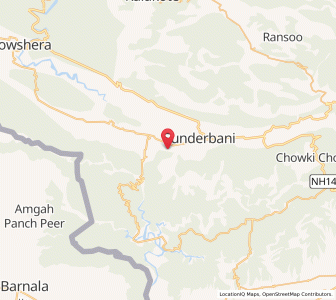 Map of Kali De, Kashmir