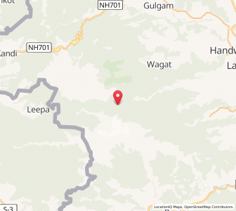 Map of Kali Jinjar, Kashmir