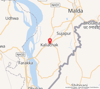 Map of Kaliachak, West Bengal