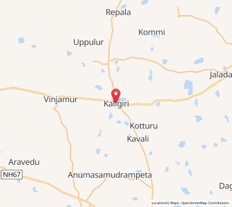 Map of Kaligiri, Andhra Pradesh