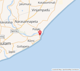 Map of Kalingapatnam, Andhra Pradesh