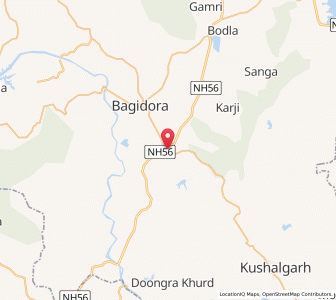 Map of Kalinjra, Rajasthan