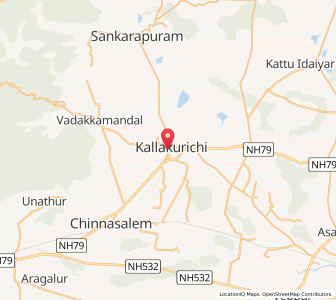 Map of Kallakurichi, Tamil Nadu