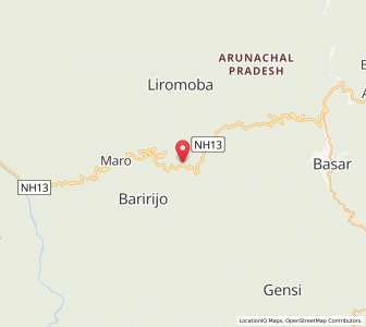 Map of Kalom, Arunachal Pradesh
