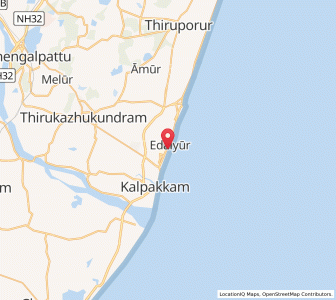 Map of Kalpakkam, Tamil Nadu