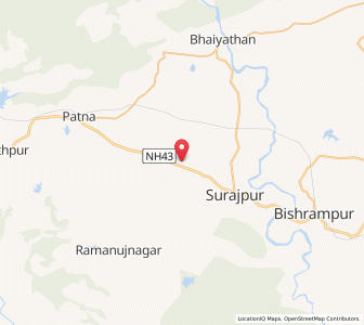 Map of Kalua, Chhattisgarh