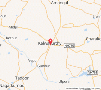Map of Kalwakurti, Andhra Pradesh