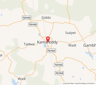 Map of Kamareddi, Andhra Pradesh
