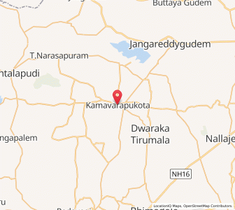 Map of Kamavarapukota, Andhra Pradesh